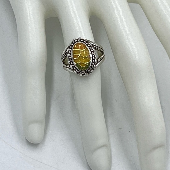 Designer Carolyn Pollack Vintage Relios Desert Scene‎ Sterling 925 Ring Sz 7.5 - Picture 4 of 15